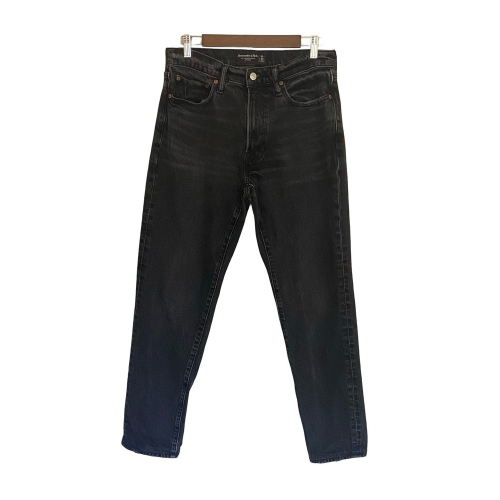 Abercrombie & Fitch Vintage Stretch Jeans 31 x 32 Washed Black Denim Grunge 90s